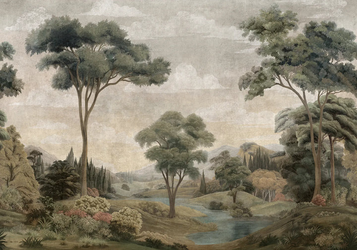 Wandbild Silk Road Grün
