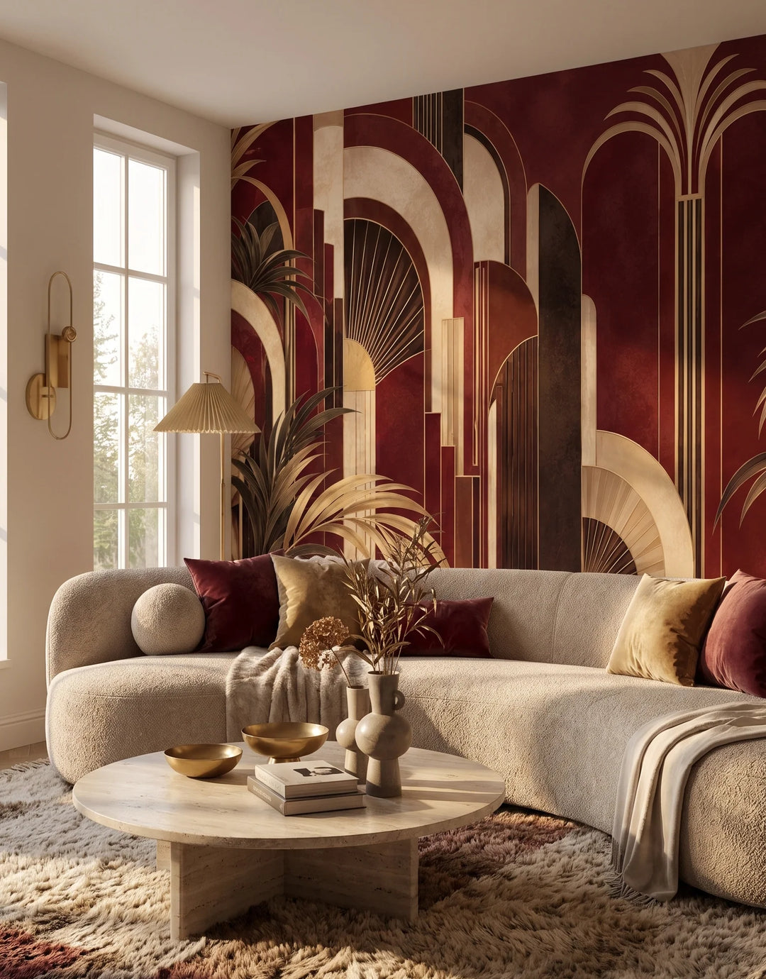 Wandbild Maison Rouge in einem eleganten Wohnzimmer