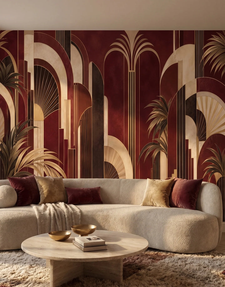Maison Rouge Wandbild mit Art-Déco-Motiv im Wohnraum