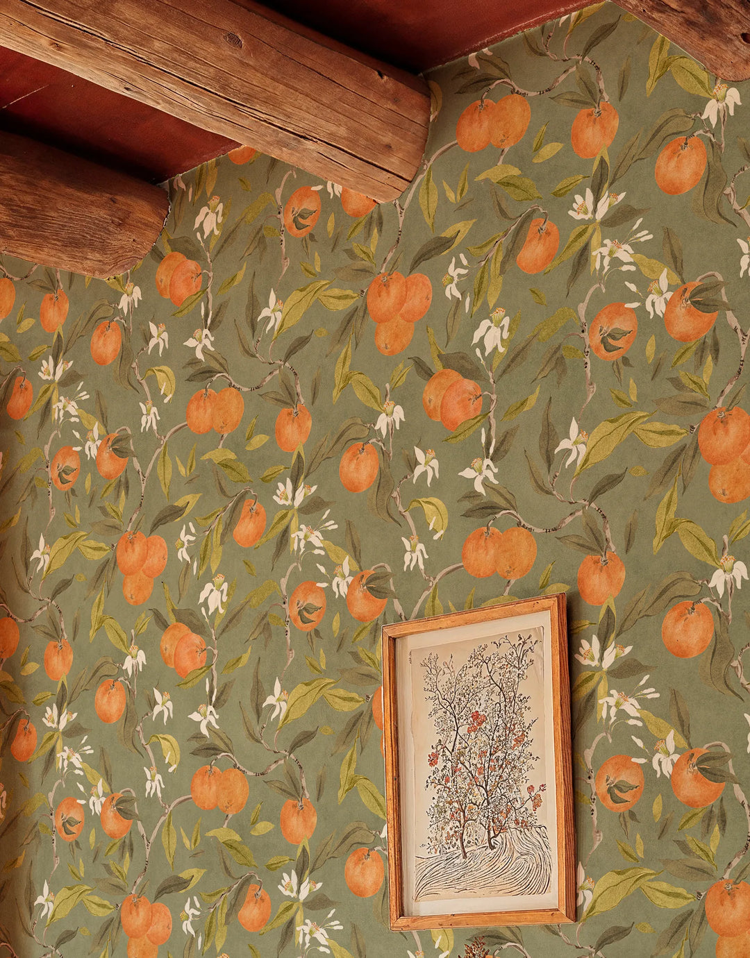 Tapete Naranja Grün
