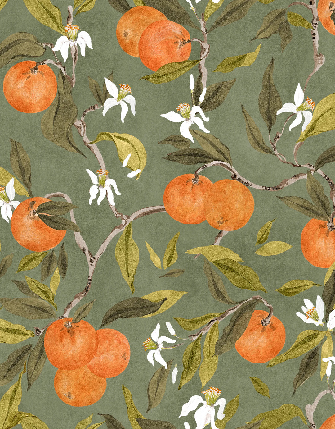 Tapete Naranja Grün